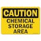 Signmission OSHA Caution, 7" Height, 10" Width, Decal, 7" H, 10" W, Landscape, Chemical Storage OS-CS-D-710-L-19124 - alternate 1
